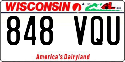 WI license plate 848VQU