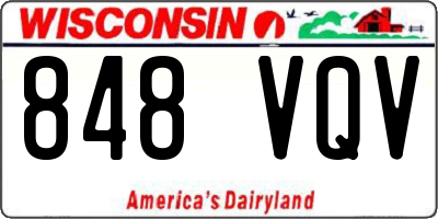 WI license plate 848VQV
