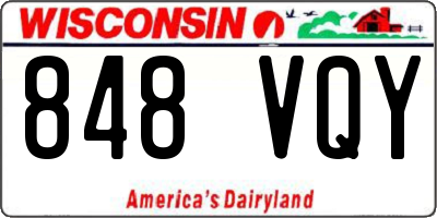 WI license plate 848VQY