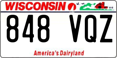 WI license plate 848VQZ