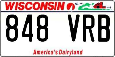 WI license plate 848VRB