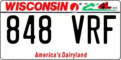 WI license plate 848VRF