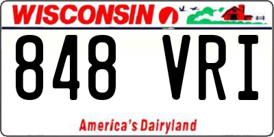 WI license plate 848VRI