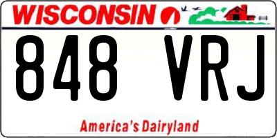 WI license plate 848VRJ