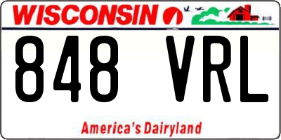 WI license plate 848VRL