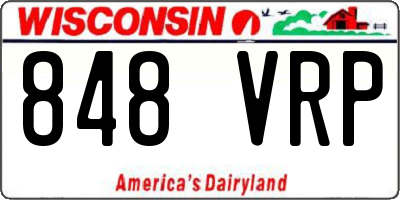 WI license plate 848VRP