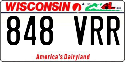 WI license plate 848VRR