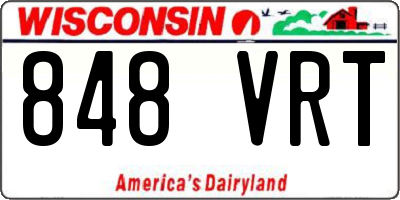 WI license plate 848VRT