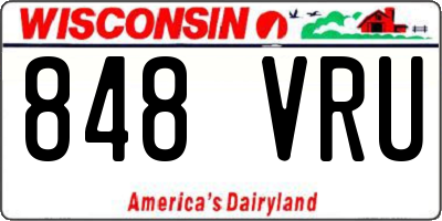 WI license plate 848VRU