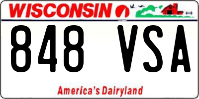 WI license plate 848VSA