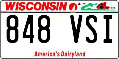 WI license plate 848VSI