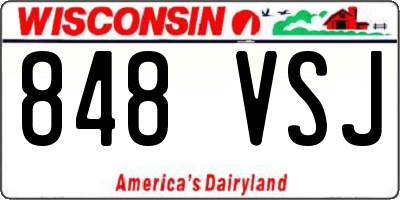 WI license plate 848VSJ