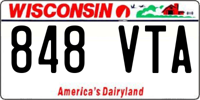 WI license plate 848VTA