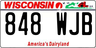 WI license plate 848WJB