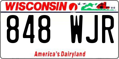 WI license plate 848WJR