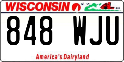WI license plate 848WJU
