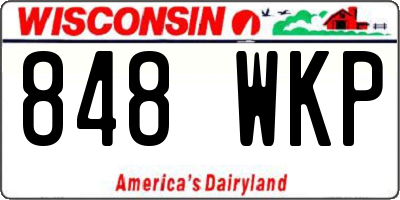WI license plate 848WKP