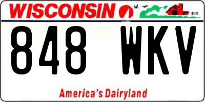WI license plate 848WKV