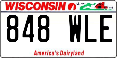 WI license plate 848WLE