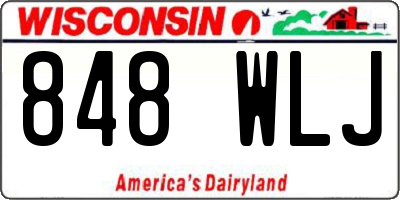 WI license plate 848WLJ