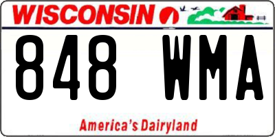 WI license plate 848WMA