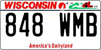 WI license plate 848WMB