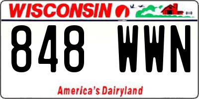 WI license plate 848WWN