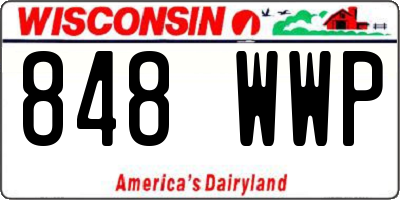 WI license plate 848WWP