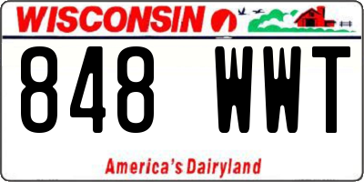 WI license plate 848WWT