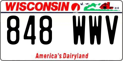 WI license plate 848WWV