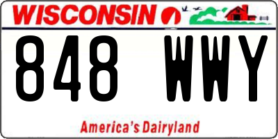 WI license plate 848WWY