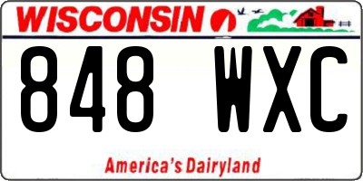 WI license plate 848WXC