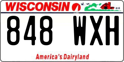 WI license plate 848WXH