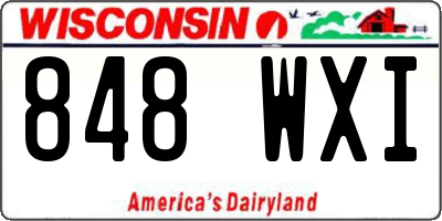 WI license plate 848WXI