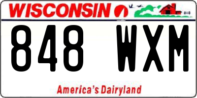 WI license plate 848WXM