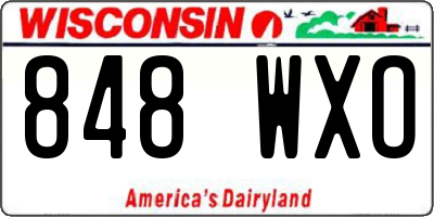 WI license plate 848WXO