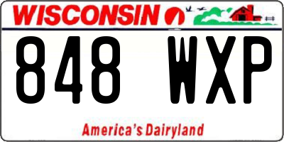 WI license plate 848WXP