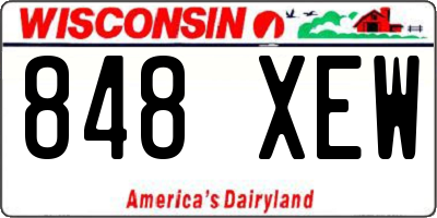 WI license plate 848XEW