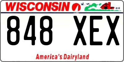 WI license plate 848XEX