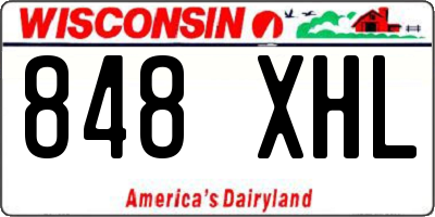WI license plate 848XHL
