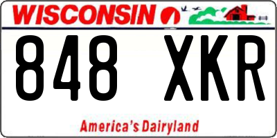 WI license plate 848XKR