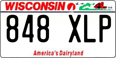 WI license plate 848XLP