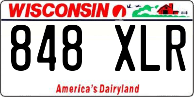 WI license plate 848XLR