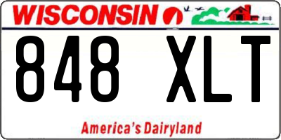 WI license plate 848XLT