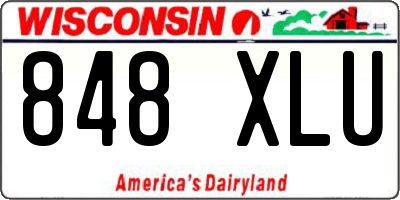WI license plate 848XLU