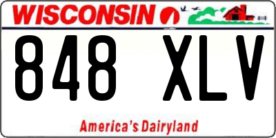 WI license plate 848XLV