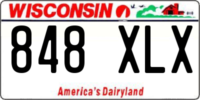WI license plate 848XLX