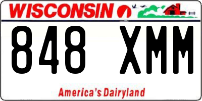 WI license plate 848XMM
