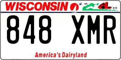 WI license plate 848XMR