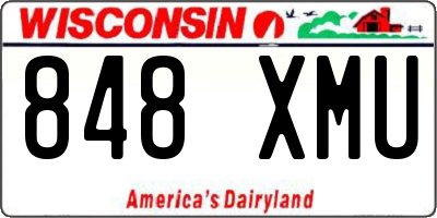 WI license plate 848XMU